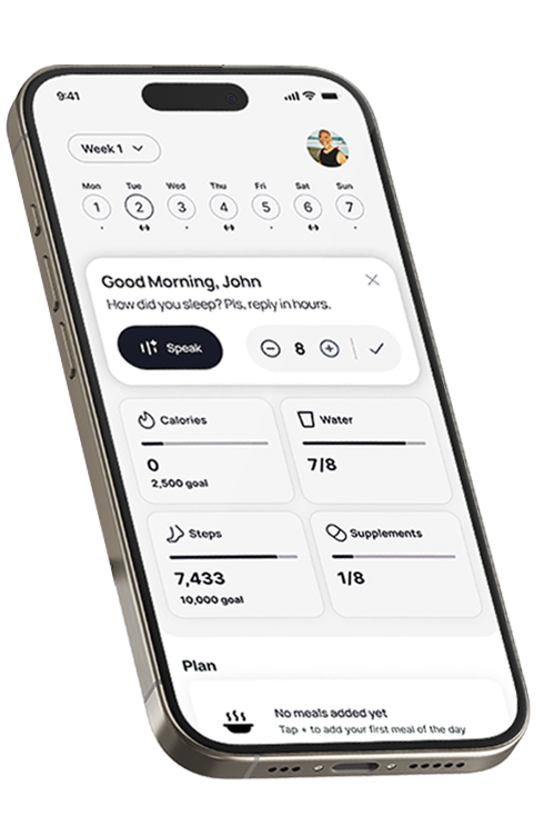 Mobile app screen of AI Fitness Advisor Pro